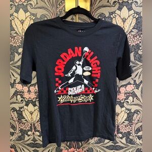 Youth Jordan Black & Red Jumpman Graphic Tee - Large